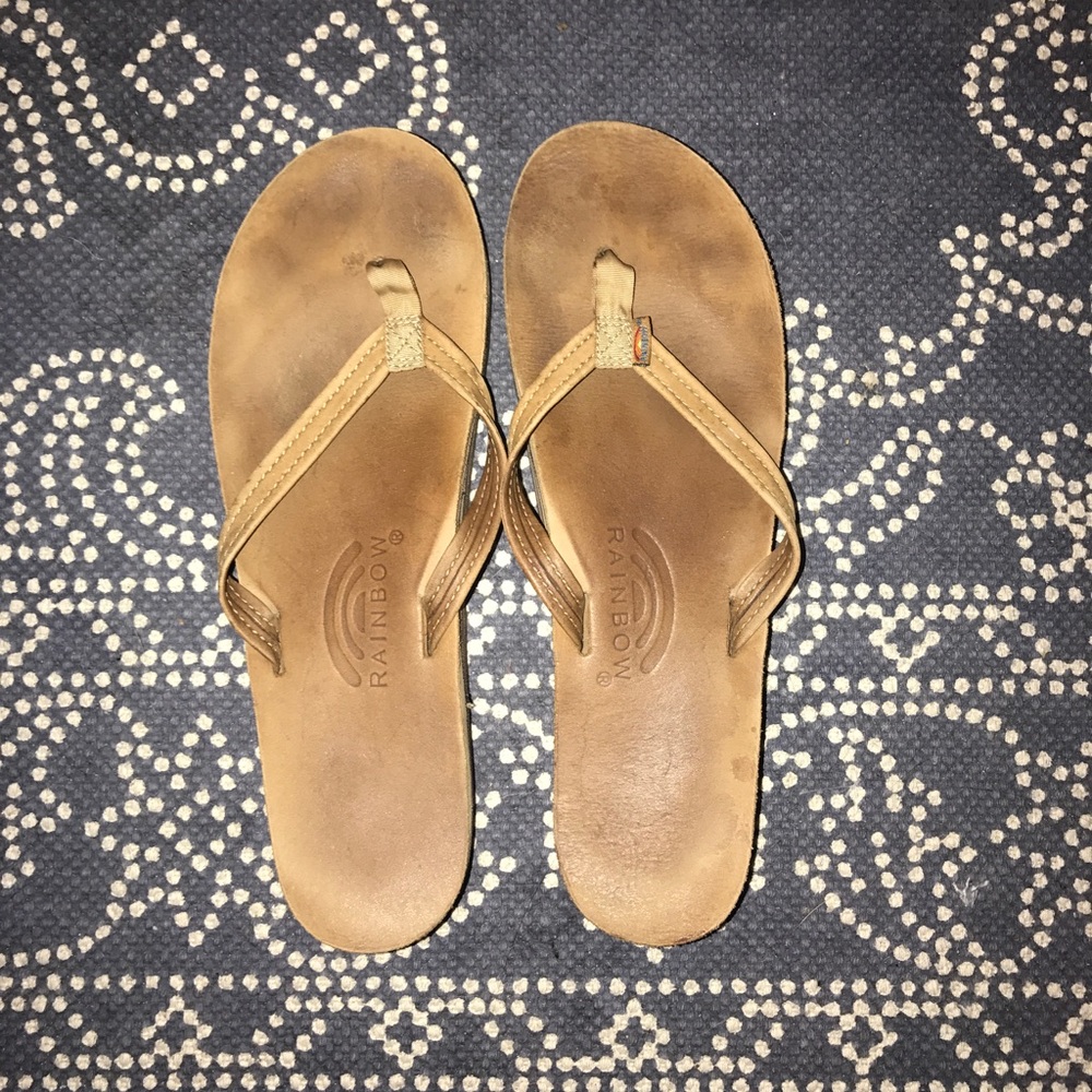 Thin Strap Rainbow Flip Flops